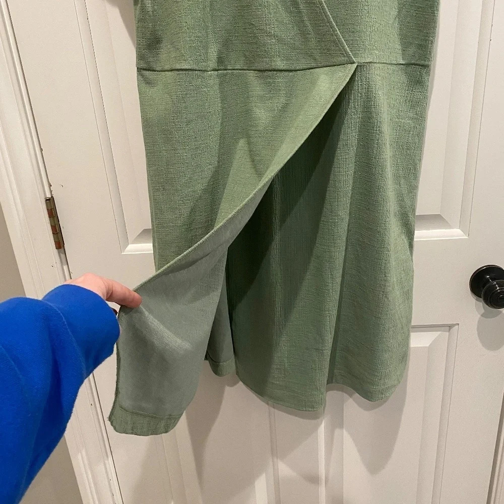 New! Madewell V-neck Wrap Dress, light green nwt 16314 - Picture 4 of 11